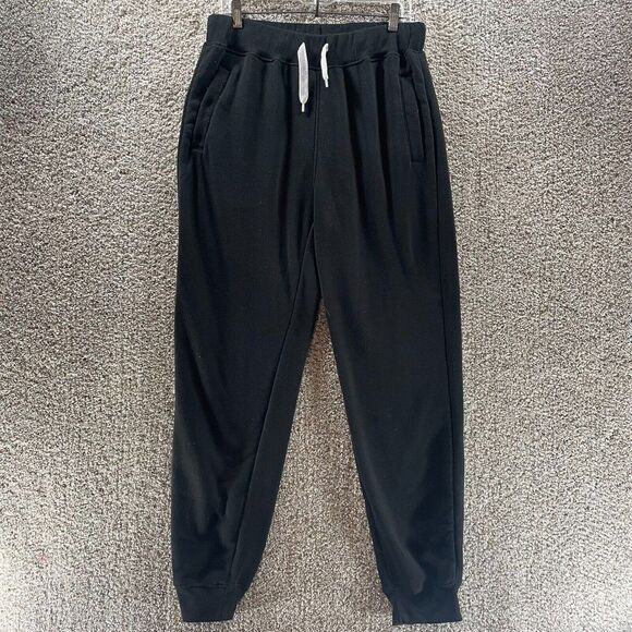 Southpole Pants Mens Large Black Fleece Sweatpants Streetwear Casual Logo Poly - Picture 1 of 11
